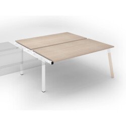 Conjunto de 2 mesas rectas Ecla patas metal y madera- Elemento siguiente