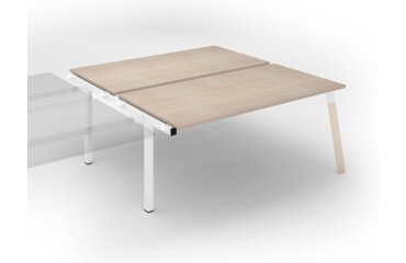 Conjunto de 2 mesas rectas Ecla patas metal y madera- Elemento siguiente