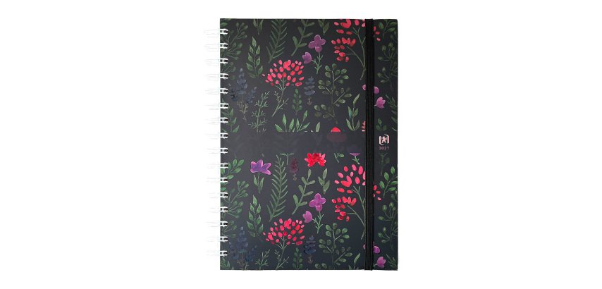 Agenda Oxford Flower semainier - année 2027 - 15 x 21 cm