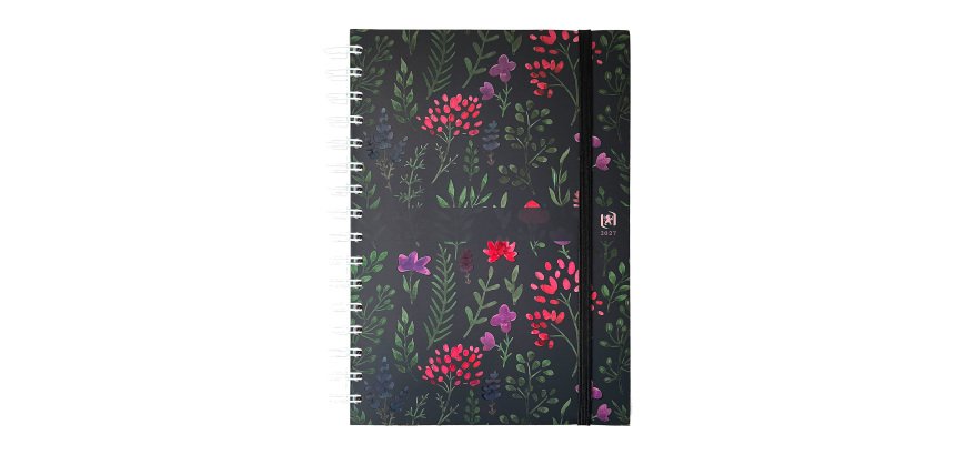 Agenda Oxford Flower semainier - année 2027 - 15 x 21 cm
