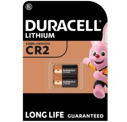 Pila de litio Duracell CR2, paquete de 2