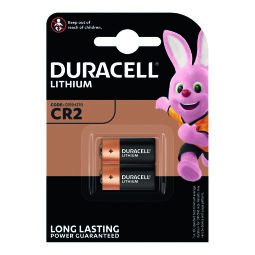 Pila de litio Duracell CR2, paquete de 2