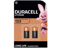 Pila de litio Duracell 123 (CR123A / CR17345), paquete de 2