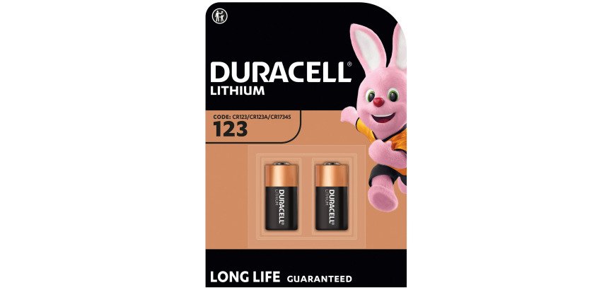 Duracell 123 - Pack of 2 Lithium CR123, CR17345 Batteries - 3V