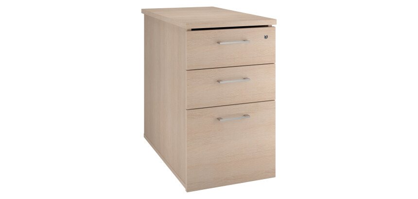 Caisson hauteur bureau bois ECLA P 80 cm 3 tiroirs