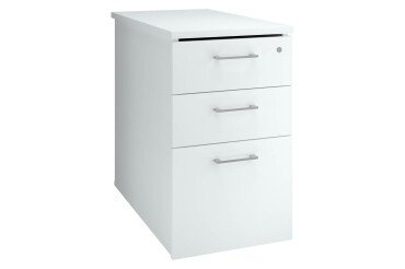 Mobile drawer cabinet wood at desk height Ecla 80 cm 3 drawers