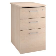 Caisson hauteur bureau bois ECLA P 60 cm 3 tiroirs