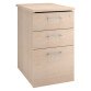 Mobile drawer cabinet wood at desk height Ecla 60 cm 3 drawers