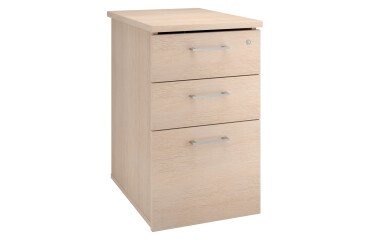 Mobile drawer cabinet wood at desk height Ecla 60 cm 3 drawers