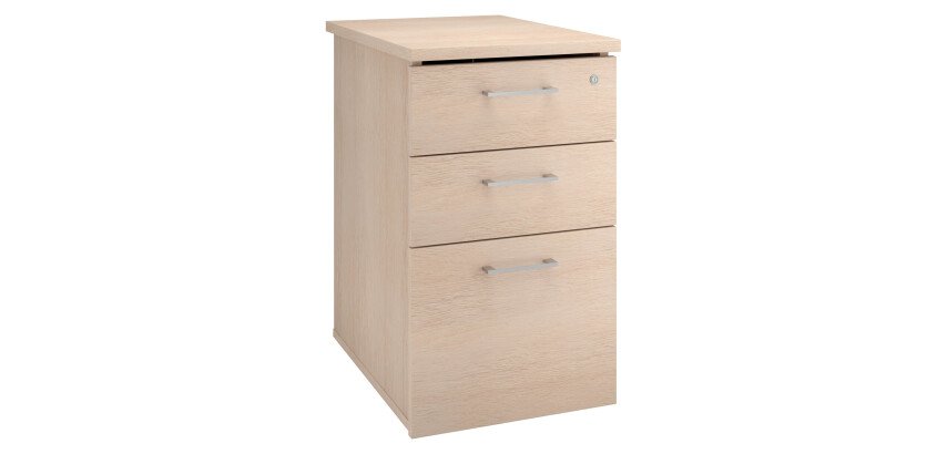 Mobile drawer cabinet wood at desk height Ecla 60 cm 3 drawers