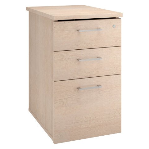 Cajonera a la altura de mesa Ecla fondo 60 cm 3 cajones roble claro