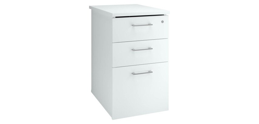 Cassettiera alta per scrivania 3 cassetti 60 cm ecla