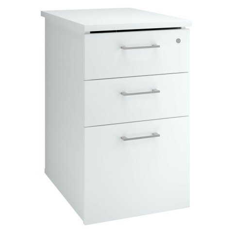 Cajonera a la altura de mesa Ecla fondo 60 cm 3 cajones blanco