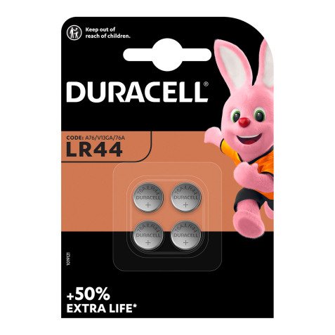 Blister de 4 piles alcalines Duracell LR 44