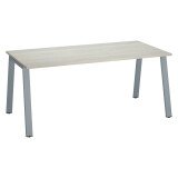Bureau droit individuel chêne clair 180 x 80 cm, piétement métal - Arch