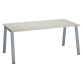 Bureau droit individuel chêne clair 180 x 80 cm, piétement métal - Arch