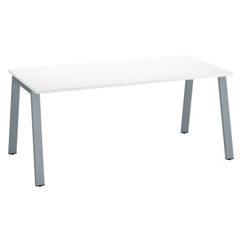 Mesa recta Ecla blanca An 180 x Fon 80 cm patas metal aluminio