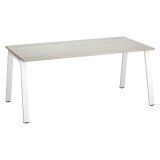 Bureau droit individuel chêne clair 180 x 80 cm, piétement métal - Arch