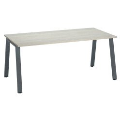 Straight desk ECLA depth 80 cm metal base