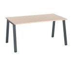 Straight desk ECLA, 80 cm deep, metal base