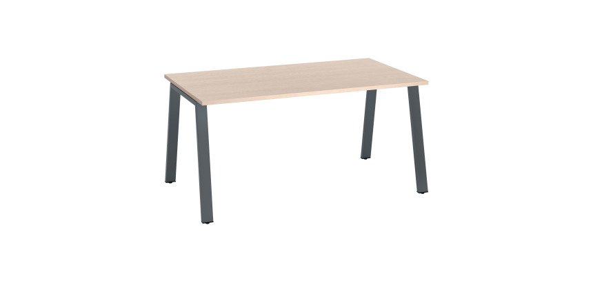 Rechte werkpost ECLA diepte 80 cm metalen onderstel