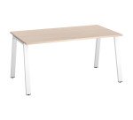 Bureau droit individuel chêne clair 160 x 80 cm, piétement métal - Arch