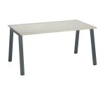 Straight desk ECLA, 80 cm deep, metal base