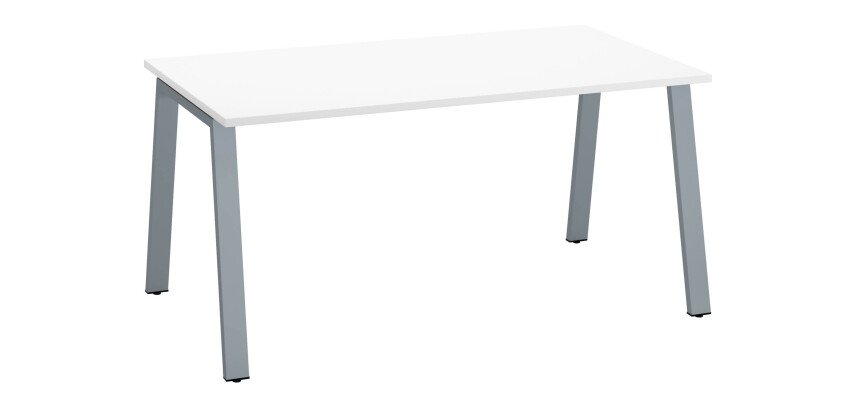 Straight desk ECLA, 80 cm deep, metal base