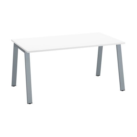Mesa recta Ecla blanca An 160 x Fon 80 cm patas metal aluminio