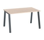 Straight desk ECLA, 80 cm deep, metal base