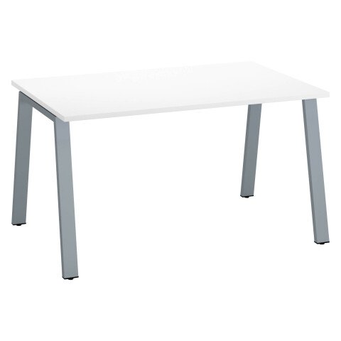 Mesa recta Ecla blanca An 140 x Fon 80 cm patas metal aluminio