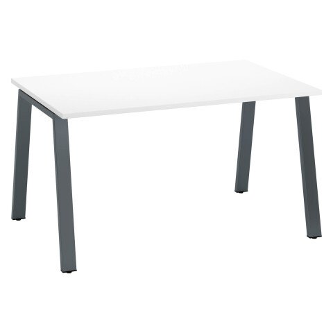 Mesa recta Ecla blanca An 140 x Fon 80 cm patas metal antracita