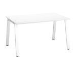 Straight desk ECLA, 80 cm deep, metal base