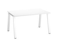 Straight desk ECLA, 80 cm deep, metal base