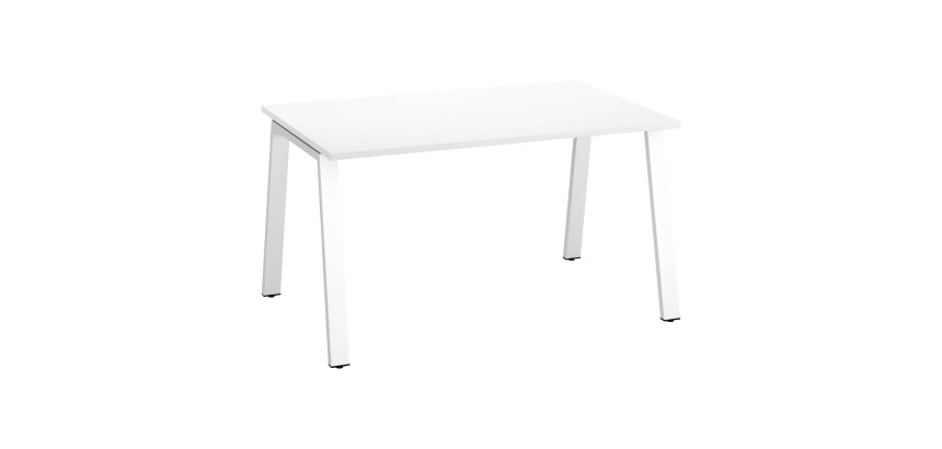 Rechte werkpost ECLA diepte 80 cm metalen onderstel