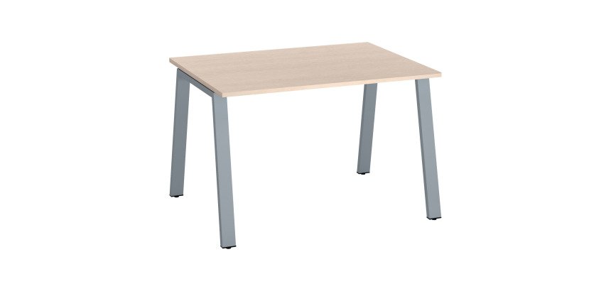 Bureau droit ECLA profondeur 80 cm piètement métal