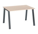 Straight desk ECLA, 80 cm deep, metal base