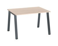 Bureau droit individuel chêne clair 120 x 80 cm, piétement métal - Arch