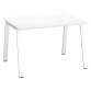 Bureau droit individuel blanc 120 x 80 cm, piétement métal - Arch