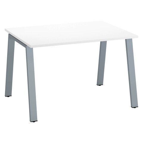 Mesa recta Ecla blanca An 120 x Fon 80 cm patas metal aluminio
