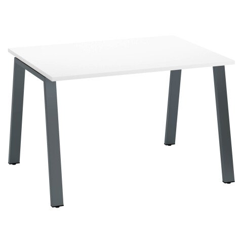 Mesa recta Ecla blanca An 120 x Fon 80 cm patas metal antracita