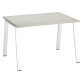 Bureau droit individuel chêne gris 120 x 80 cm, piétement métal - Arch
