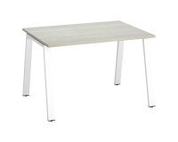 Rechte werkpost ECLA diepte 80 cm metalen onderstel