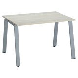 Bureau droit individuel chêne gris 120 x 80 cm, piétement métal - Arch