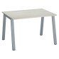Bureau droit individuel chêne gris 120 x 80 cm, piétement métal - Arch