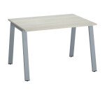 Straight desk ECLA, 80 cm deep, metal base