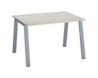 Straight desk ECLA, 80 cm deep, metal base