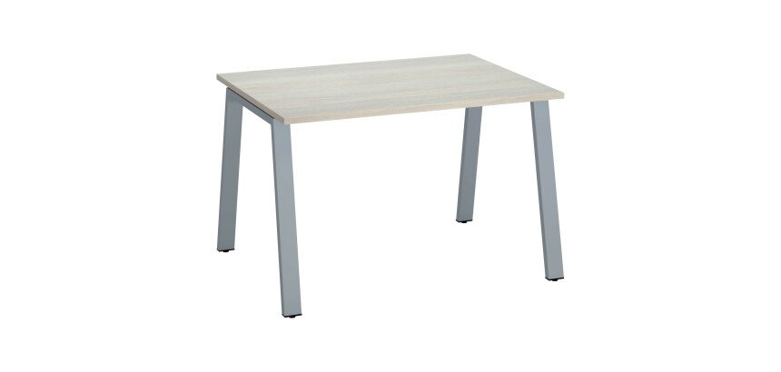 Straight desk ECLA, 80 cm deep, metal base