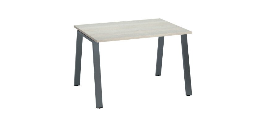Straight desk ECLA, 80 cm deep, metal base
