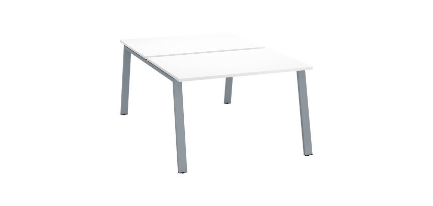 Pole 2 desks with metal legs ECLA depth 166 cm